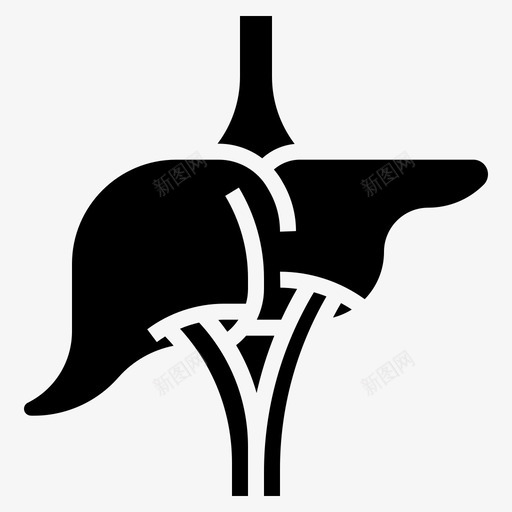 肝脏人体解剖学3填充图标svg_新图网 https://ixintu.com 人体解剖学3 填充 肝脏