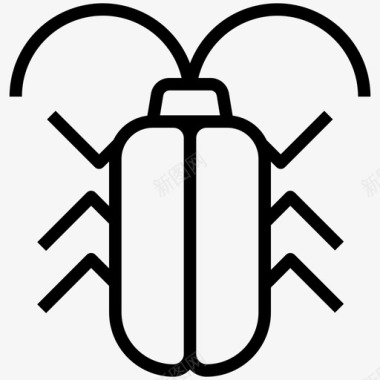 蟑螂臭虫跳蚤图标图标