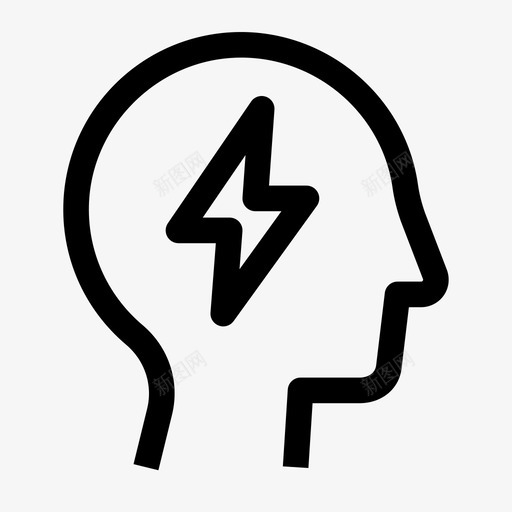 头脑大脑能量图标svg_新图网 https://ixintu.com 像素 力量 大脑 头脑 完美 提升 能量