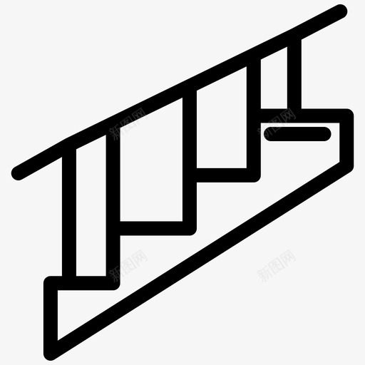 公寓楼层住宅图标svg_新图网 https://ixintu.com 住宅 公寓 室内设计 楼层 楼梯 粗体 线条