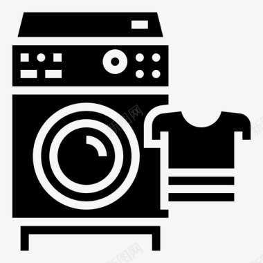 洗衣机衣物烘干机图标图标