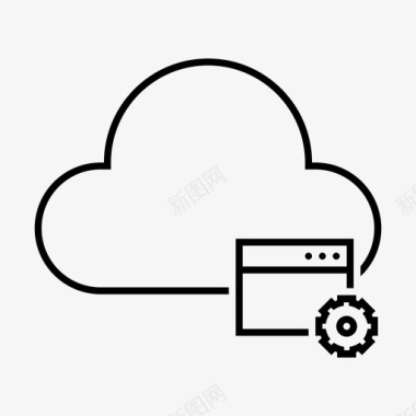 构建应用程序云服务图标图标