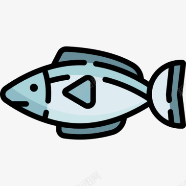 鱼美食32线形颜色图标图标