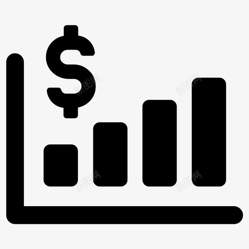 收益条形图利润图标svg_新图网 https://ixintu.com 利润 回报率 投资 收益 条形图