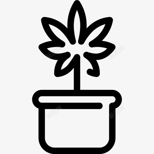大麻罐叶子大麻图标svg_新图网 https://ixintu.com 医药 叶子 大麻 大麻和医药 大麻罐