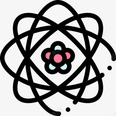 原子核能24线状颜色图标图标