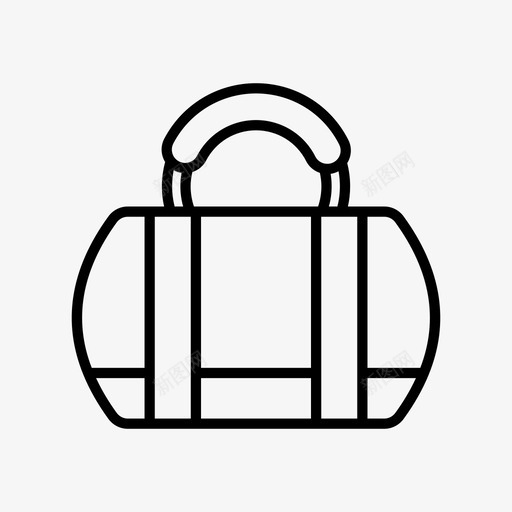 包行李包健身房图标svg_新图网 https://ixintu.com 健身房 图标 行李 运动
