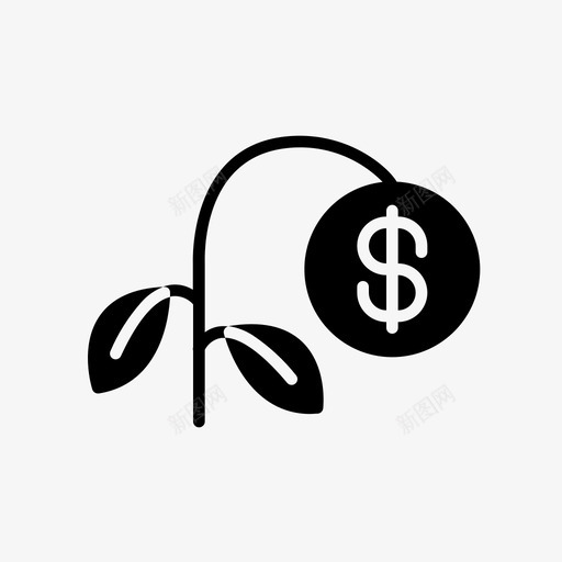货币利息银行美元图标svg_新图网 https://ixintu.com 投资 美元 货币利息 金融稳定 银行