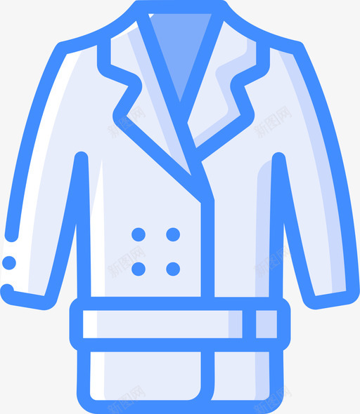 蓝色外套时装和服装图标svg_新图网 https://ixintu.com 时装和服装 蓝色外套