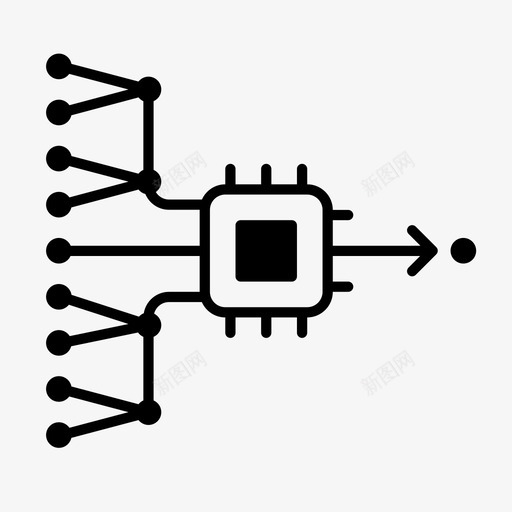 无监督人工智能学习人工智能计算机图标svg_新图网 https://ixintu.com 人工智能 学习 数据 监督 计算机