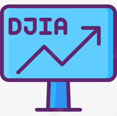 Djia投资6线性颜色图标图标