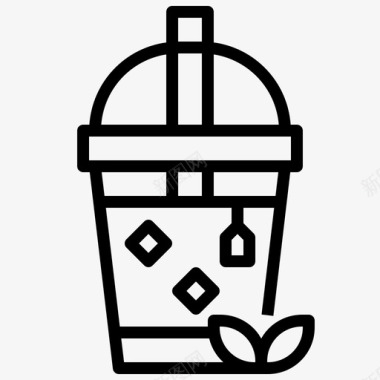 冰茶冷饮杯子图标图标