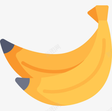 香蕉营养4扁平图标图标