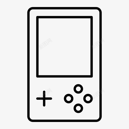 游戏童年游戏机图标svg_新图网 https://ixintu.com 手持 游戏 游戏机 玩具 童年