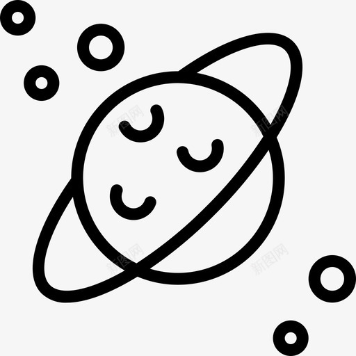 土星103号太空直线图标svg_新图网 https://ixintu.com 103号 土星 太空 直线
