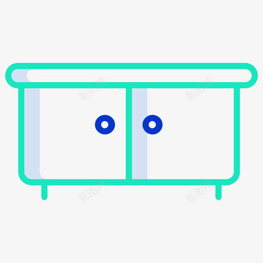 橱柜家具装饰3轮廓颜色图标svg_新图网 https://ixintu.com 家具 橱柜 装饰 轮廓 颜色