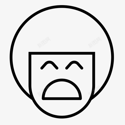 男孩表情脸图标svg_新图网 https://ixintu.com 1行 悲伤 男孩 表情