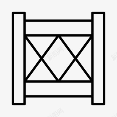 金属门栅栏大门图标图标
