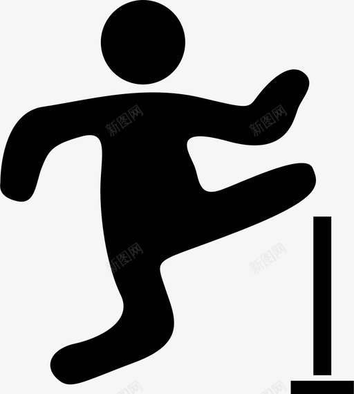 跨栏运动员跳跃图标svg_新图网 https://ixintu.com 跑步 跨栏 跳跃 运动 运动员