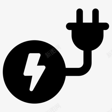 电充电能耗图标图标