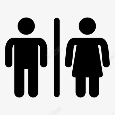 厕所标志浴室卫生间图标图标