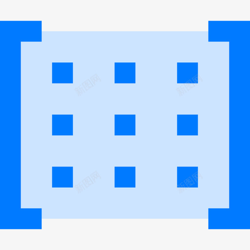 矩阵数学8蓝色图标svg_新图网 https://ixintu.com 数学 矩阵 蓝色