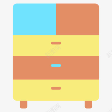 橱柜家具装饰5平图标图标