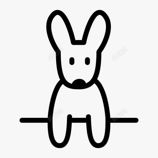 兔子在窗台上生物被拉稀了图标svg_新图网 https://ixintu.com 兔子 台上 在窗 拉稀 生物