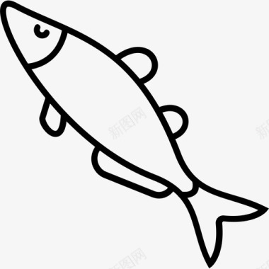 香肠鱼淡水图标图标