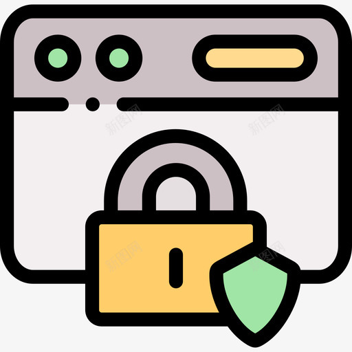 网络安全数据保护36线性颜色图标svg_新图网 https://ixintu.com 保护 数据 线性 网络安全 颜色