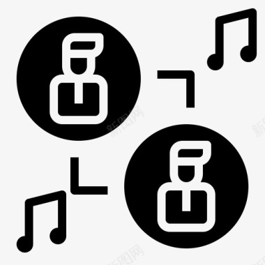 用户音乐和声音8填充图标图标