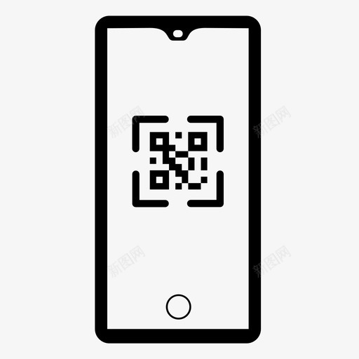 二维码手机x条码iphone图标svg_新图网 https://ixintu.com iphone 二维码 二维码手机x 扫描 条码