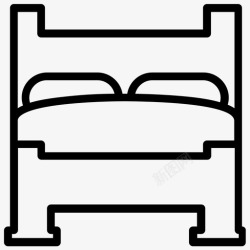 休息处床沙发家具图标高清图片