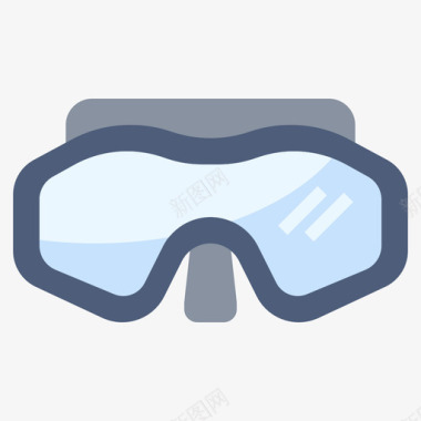 潜水护目镜38扁平图标图标