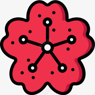 樱花日本63线形颜色图标图标