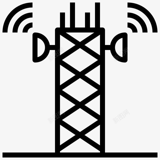 Antenna记者7号线人图标svg_新图网 https://ixintu.com Antenna记者7号线人