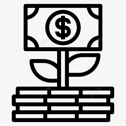 货币增长银行和金融37线性图标svg_新图网 https://ixintu.com 增长 线性 货币 金融 银行