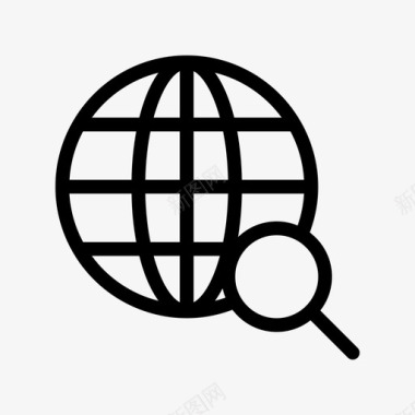 搜索浏览器全球图标图标