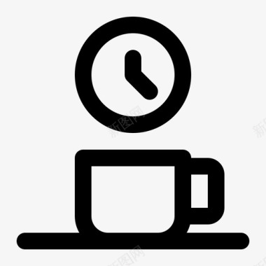 咖啡休息放松时间图标图标