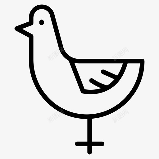 母鸡鸡肉食物图标svg_新图网 https://ixintu.com 企业 创业 标志 母鸡 符号 食物 鸡肉