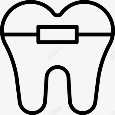 牙套牙齿31线形图标图标
