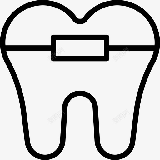 牙套牙齿31线形图标svg_新图网 https://ixintu.com 牙套 牙齿 线形