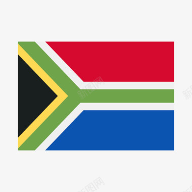 南非国旗平坦图标图标