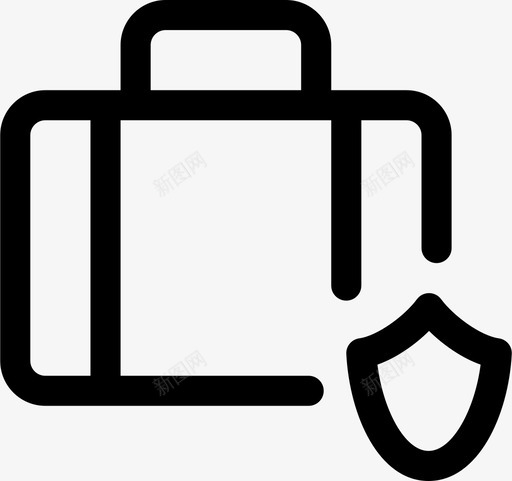 防护罩公文包保险箱图标svg_新图网 https://ixintu.com 保险箱 公文包 旅行箱 防护罩