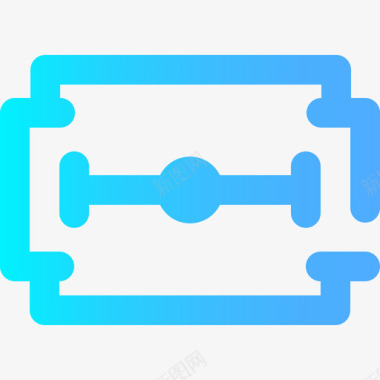 剃须刀美发和理发店12梯度图标图标