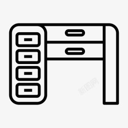 办公室餐桌办公桌家具办公室图标高清图片