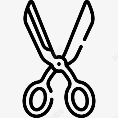 剪刀美发和理发店7直线型图标图标