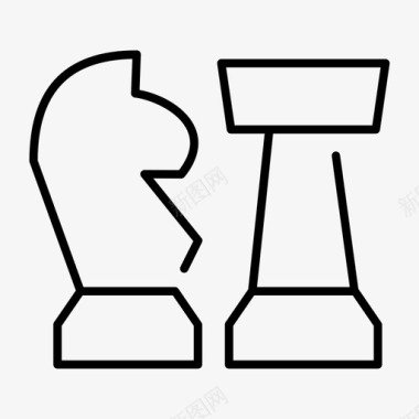 国际象棋棋子游戏图标图标
