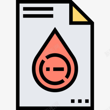 数据报告献血29线性颜色图标图标