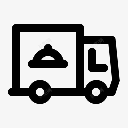 食品车食品和餐厅外卖图标svg_新图网 https://ixintu.com 卡车 外卖 运输 食品 餐厅